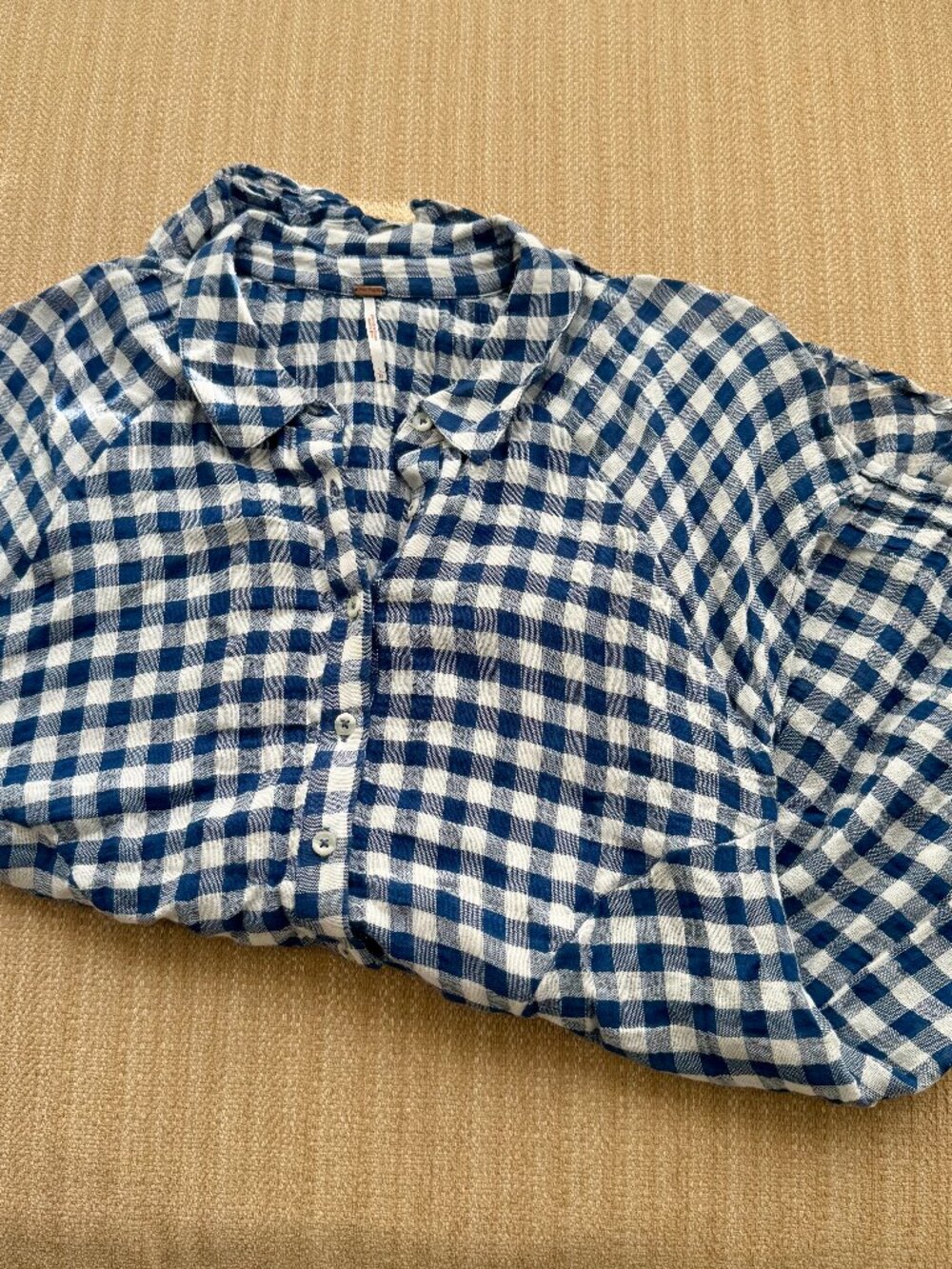 Free People Tunic New Spring Love Gingham Plaid Women's Large